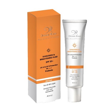 فلوئید ضد آفتاب و روشن کننده بی رنگ و فاقد چربی دریم رز دارای SPF50 و PA+++